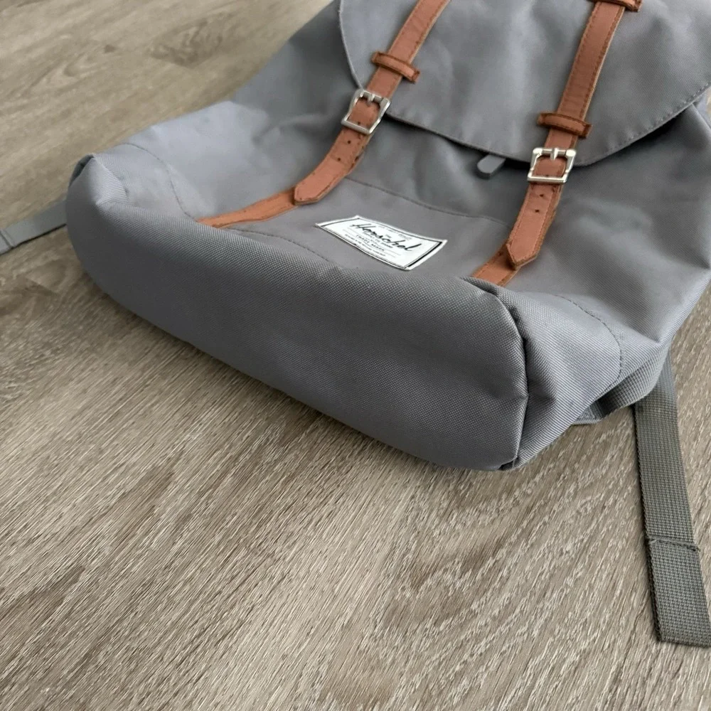 Y2K Herschel Supply Co. Little America Backpack Gray Laptop School Hiking Bag